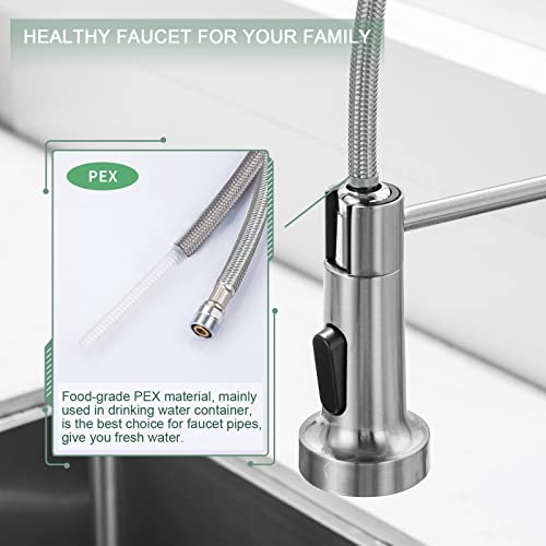 Laundry & Utility Sink Faucet with Pull (Brushed Nickel)