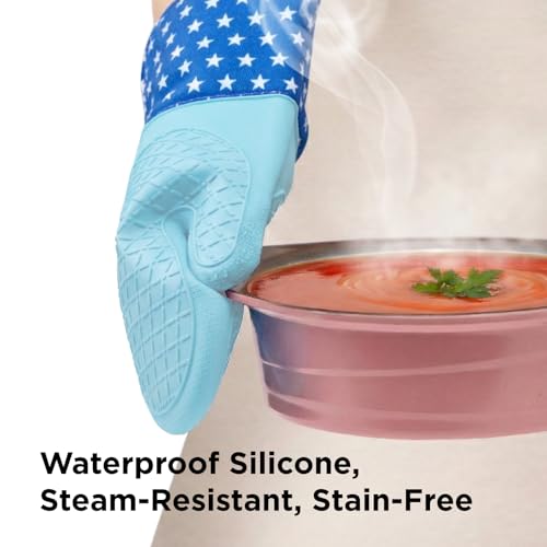 UltraShield Silicone Oven Mitts (American Flag / Standard)