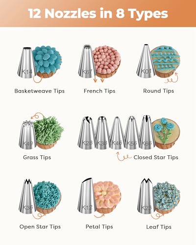 71 Cake Decorating Kit Baking Supplies Tools for Beginners & Pros