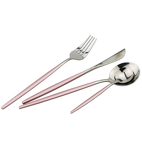 Pink Silver Silverware Set (Service for 4 / Pink Silver)