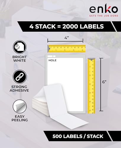 4 x 6 in 4 Stacks (4 Stacks - 2,000 Labels / Fanfold (1 Label/Fold))