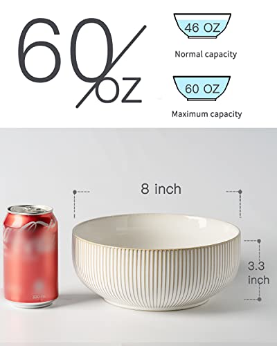 Large Serving Bowls (Embossed Stripes & Stars / 8")