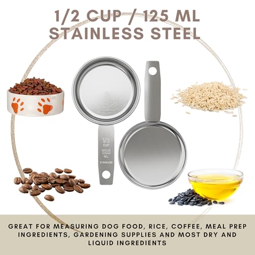 1 2 Cup Stainless Steel Measuring Cup (4 Count)