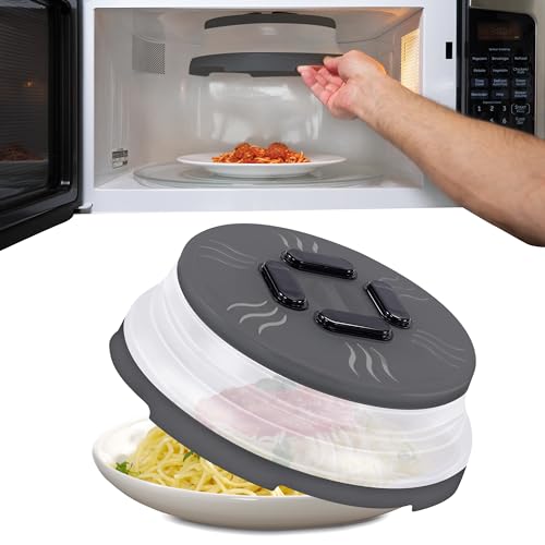 Magnetic Microwave Splatter Cover (10 Inch - Compact Microwaves - Graphite)