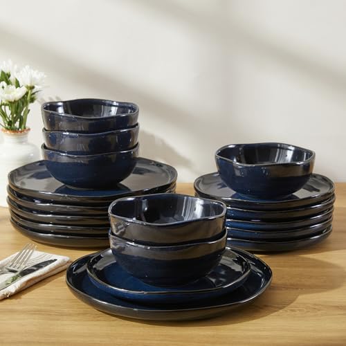 Stoneware Dinnerware Sets for 6 (Starry Blue / Set (18pcs))