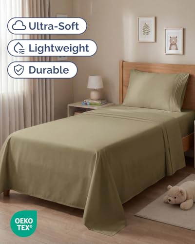 Twin Size 3 Piece Sheet Set (14 - Khaki / Twin)