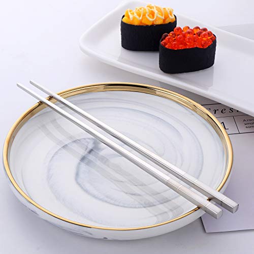 5 pair Stainless Steel Chopsticks (nice silver)