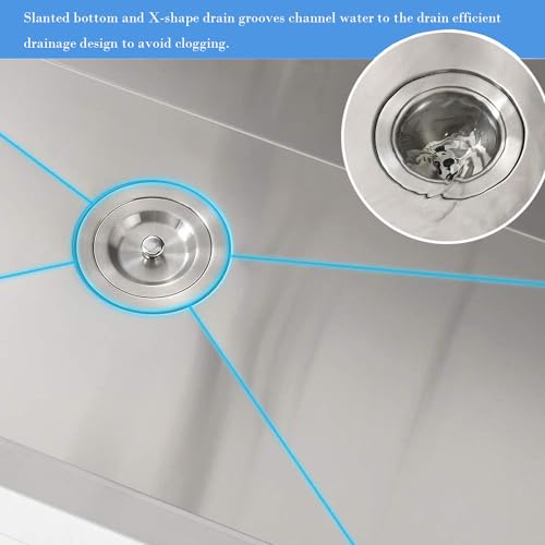 28 Inch Drop In Kitchen Sink (28"L x 22"W x 10"D / Stainless Steel -TS( 28*22))