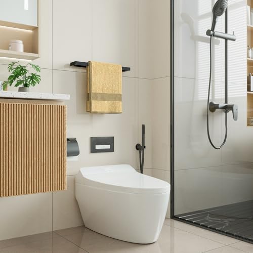20 Inch Hand Towel Holder Black Towel Bar for Bathroom Wall Mounted (Black / 20-Inch)