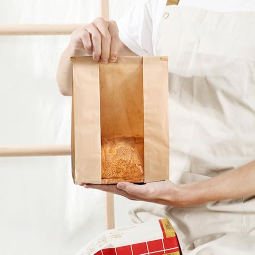 Bread Bags Paper 13 x 8.3 x 3.5 inch for Homemade Bakery (13 x 8.3 x 3.5-inch)