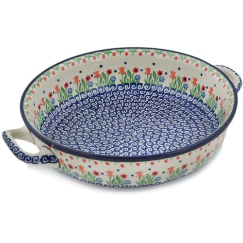 Round Baker with Handles 10 (Babcia's Garden)