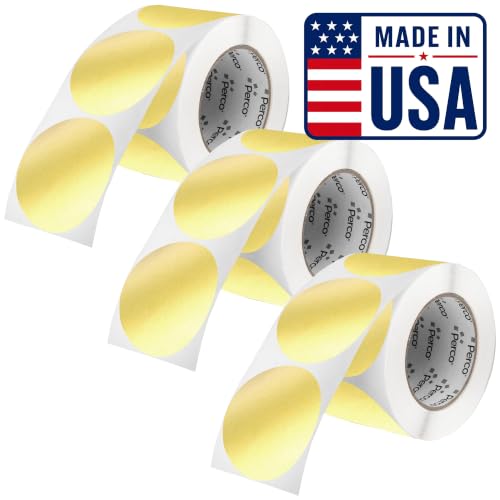 Metallic Gold Perforated Round Circle Dot Sticker 3 (Metallic Gold / 3 Inch)
