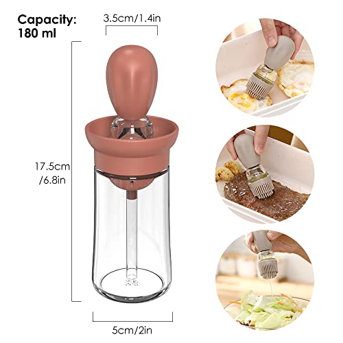 Oil Dispenser with Brush (Blue+Red)