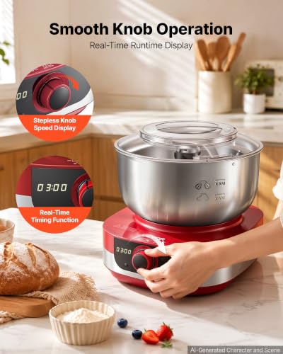 5.3 Qt Electric Dough Maker 500W Stand Mixer (5.3 QT)