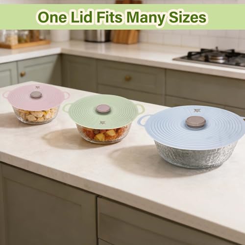 Silicone Lids for Bowl 3 Pack (A-3Mix)