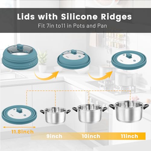 Microwave Splatter Cover (Blue / 11.8 inch)