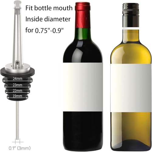 2 Pcs Oil Spout Liquor Bottle Pourer Spouts (Flip Top (Pack of 2))