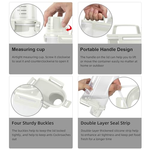 Airtight Rice Storage Container (White x 2 / 3L-2pack)