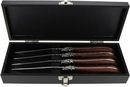 Laguiole Connoisseur Rosewood Steak Knives (Pakkawood)