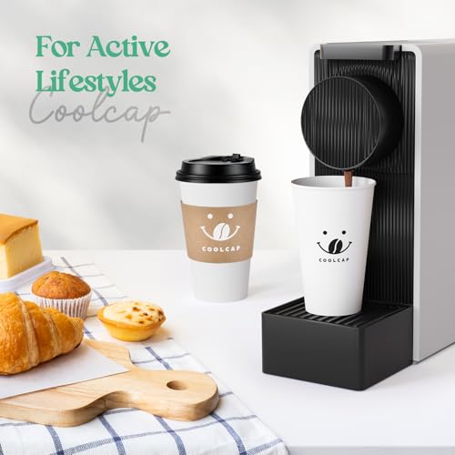 Coffee Cups with Lids and Sleeves (White- 50packs / 12 oz)