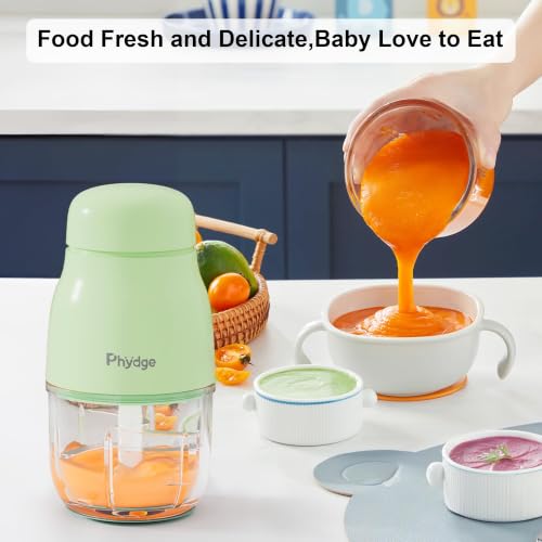 Baby Food Maker with Baby Food Containers (Green-New)