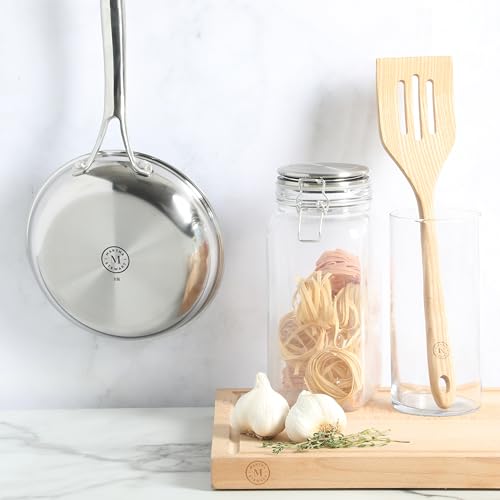 Badgley Hybrid Nonstick 8 Inch TriPly Stainless Steel Fry Pan & Stay Cool Handle (Triply Stainless / 8" Fry Pan)