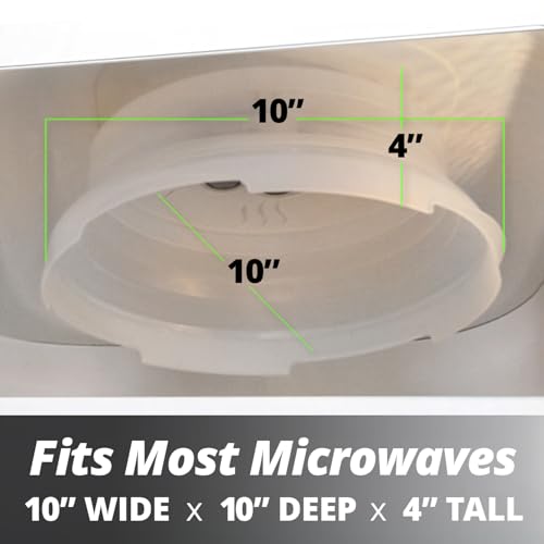 Magnetic Microwave Splatter Cover (10 Inch - Compact Microwaves - Black)