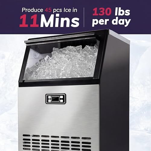 Commercial Ice Maker Machine (Silver)