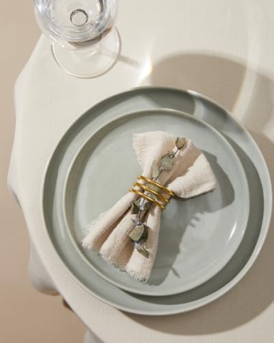 Stoneware Dinnerware Sets for 4 (Dusty Green / Set (16pcs))