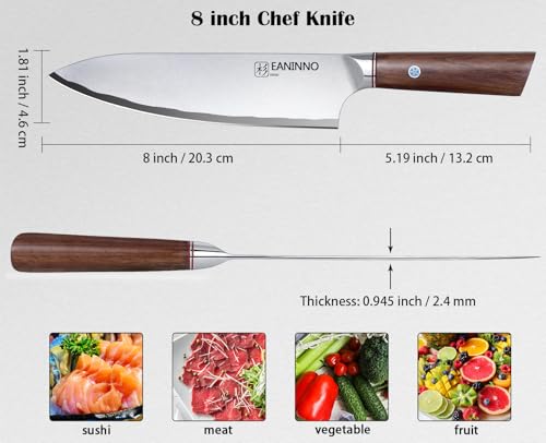 Chef Knife 8 inch Kitchen Japanese High Carbon Steel Sharp Knife