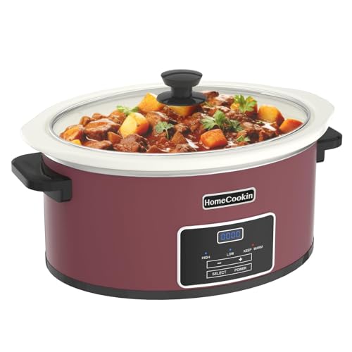 8 Quart Programmable Slow Cooker with Timer Keep Warm