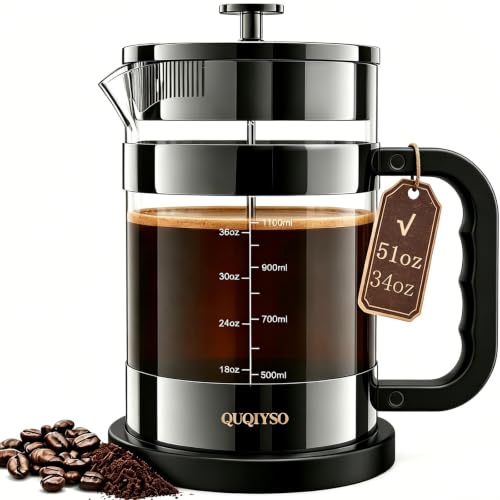 French Press Coffee Maker 51oz (New Style Dark Pewter / 51oz)