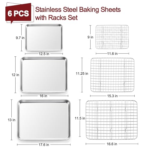 Baking Sheet with Rack (17.6" & 16" & 12.5")