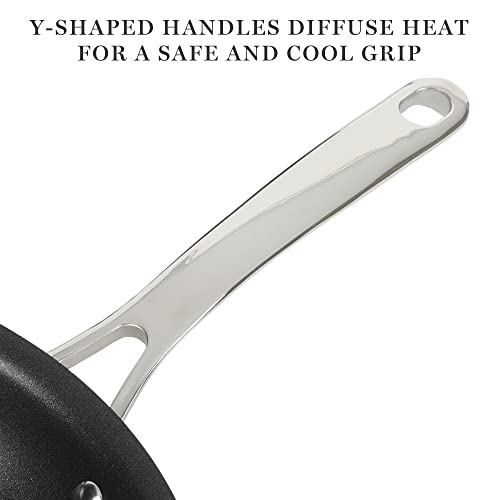 Lockton Premium Nonstick 10 Piece Enamel Heavy Gauge Aluminum Pots and Pans Cookware Set (Gray / 10-Piece Set)