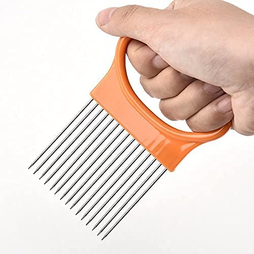 Tomato Slicer Holder Kit Tool Cutting Guide Onion Potato Pepper Prep (Tomato Holder + Poker)