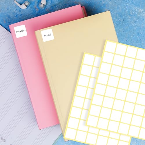 1440 Pcs Blank Date Labels 1" X 1" Labels Stickers for Organizing Square Writable White Labels Food Labels for Jars Boxes File Folders Envelopes School Office Kitchen (1440 Count)