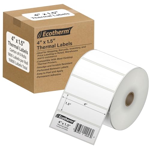 4" x 1.5" Thermal Labels (10800 Count)
