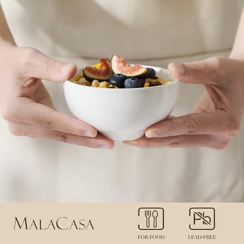 10 Oz Small Ceramic Bowls Set of 8 (White / 10OZ (8PCS ))