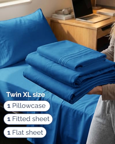 Twin XL 3 Piece Sheet Set (19 - Royal Blue / Twin XL)