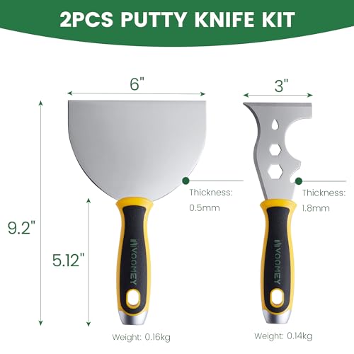 12 in 1 Metal Putty Knife (2pcs (6in+12 in1))