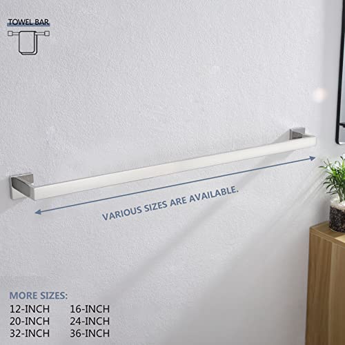 36 Inch Single Towel Bar (Polished Chrome / 36-Inch)