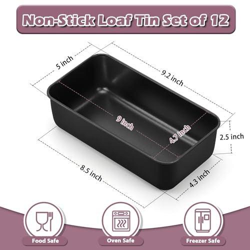 Loaf Pan 9 x 5 Inch Stainless Steel Bread Pan (Black)