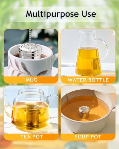 2 Pack Tea Infuser with Scoop for Loose Leaf Tea Steeper (Small×2)