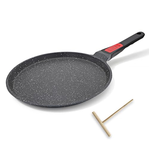 Non Stick Crepe Pan with Detachable Handle (Black / 10 inch)