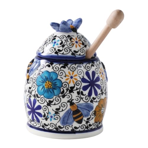 10oz Hidden Nook Handpainted Ceramic Honey Jar (Hidden Nook)