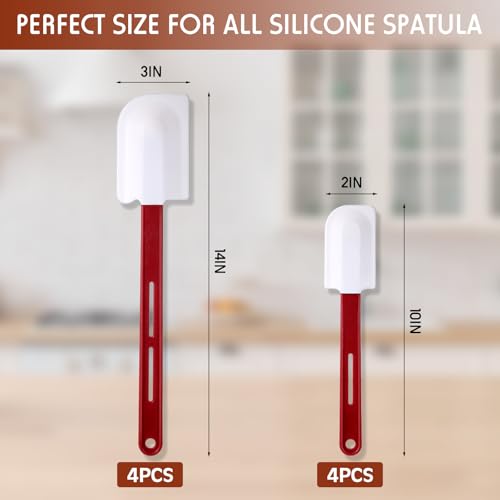 8 Pcs Rubber Spatulas Silicone Heat Resistant (8 Count)