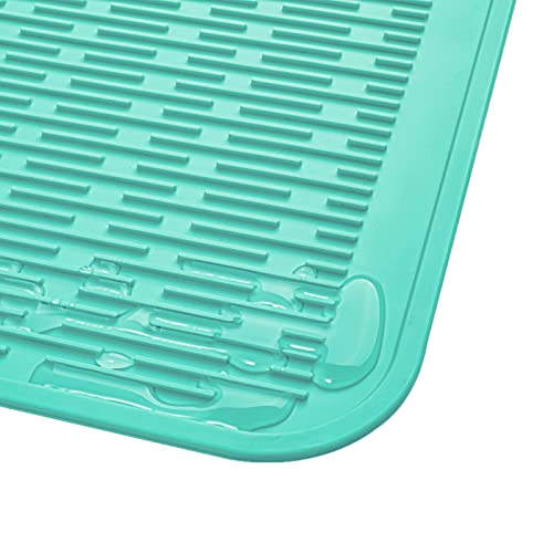 Silicone Dish Drying Mat for Multiple Usage (Mint / 24"L x 18"W)
