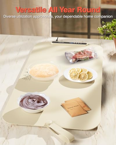 Food Warming Mat (27.56*15.75inch / Cream Yellow)