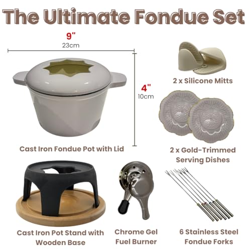 Cast Iron Fondue Set 15 (OrchidTint)