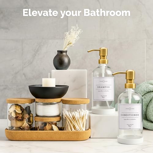 Glass Soap Dispenser (Clear Bottle / Gold Pump)